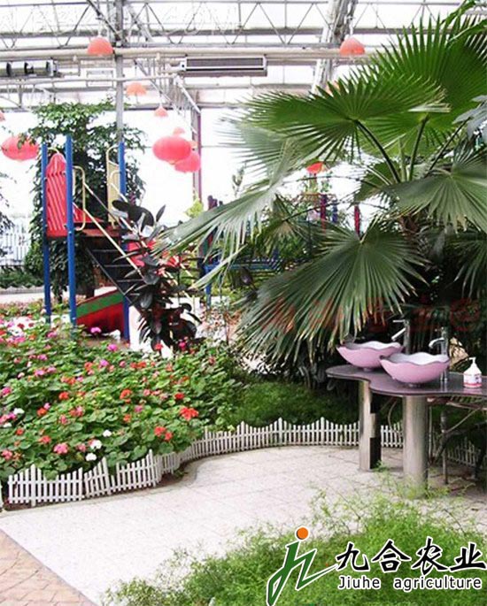 山東淄博梓橦山滑雪場(chǎng)生態(tài)餐廳（陽光板智能溫室）